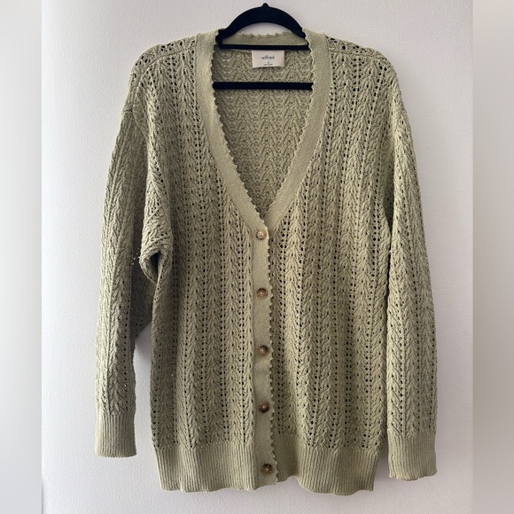 Aritzia Sweaters - Aritzia Wilfred Sage Open-Knit Cardigan